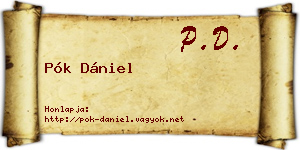 Pók Dániel névjegykártya